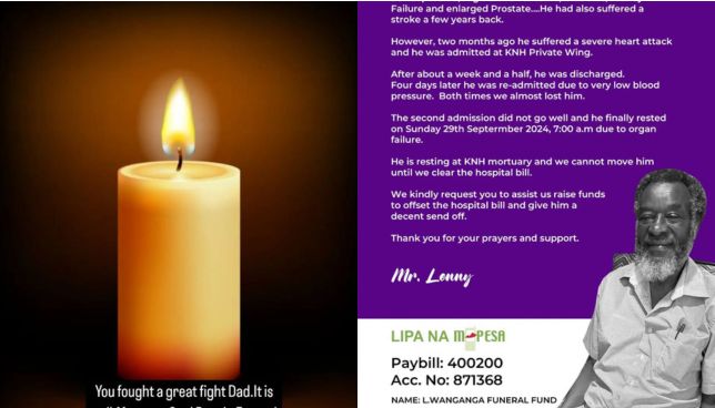 Legendary star Mr Lenny loses his father, appeals for financial help