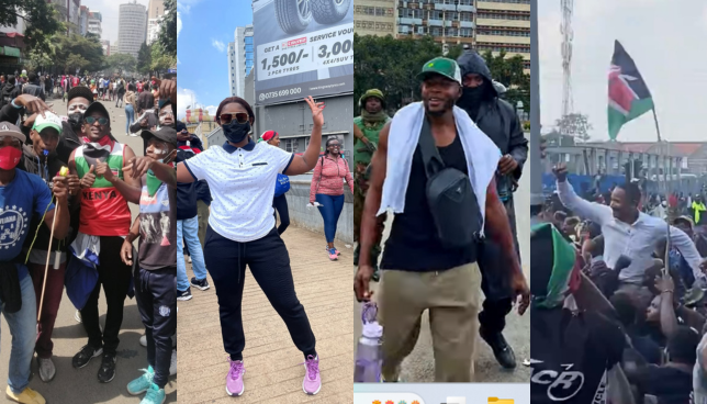 Police Lobby Teargas at Rapper Khaligraph Jones and Arrow Bwoy in CBD