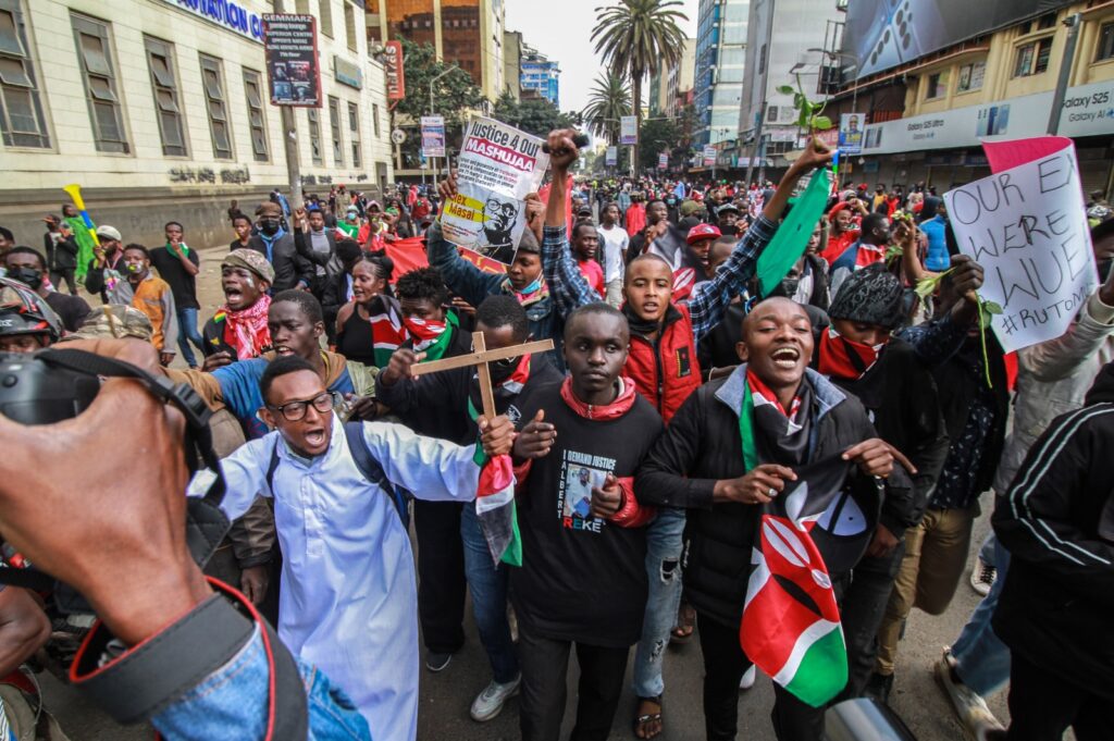 Protesters Breach State House Road in Historic Gen Z-Led March