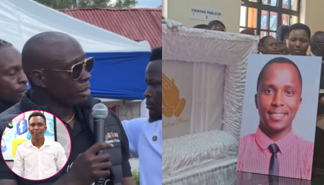 Emotional Farewell: Oga Obinna Breaks Down in Tears at Kimani Mbugua’s Burial