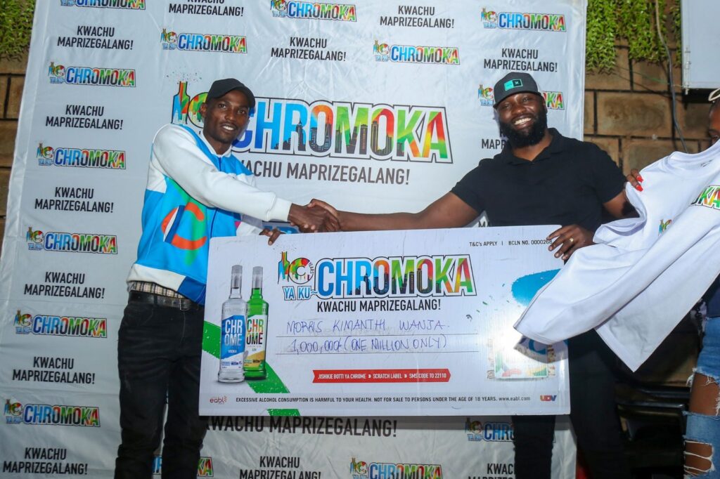 Morris Kimathi Becomes Chrome’s Latest Millionaire as Choromoka Tour Lights Up Embu